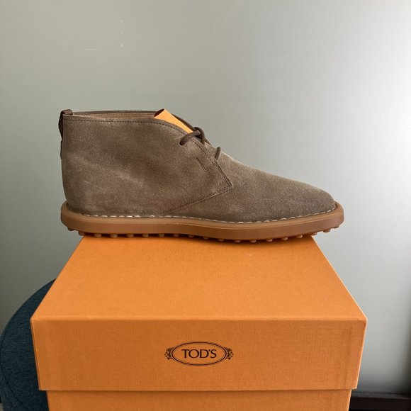 Tod\'s Suede Leather Desert Boot in Color Sand - New main image 4